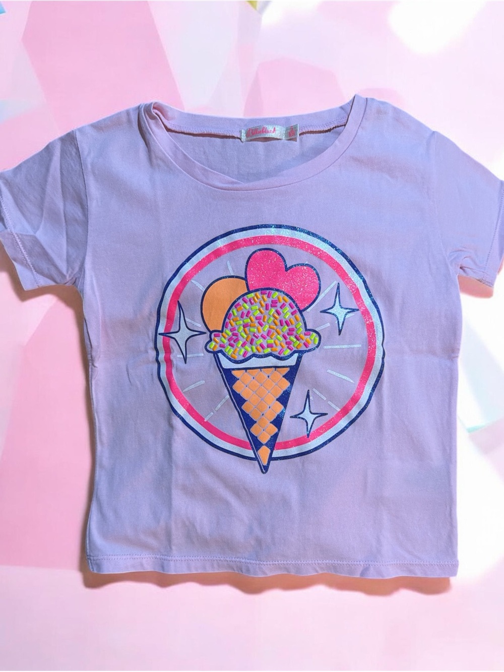 Billieblush Light Pink Ice Cream Cone Graphic Tee